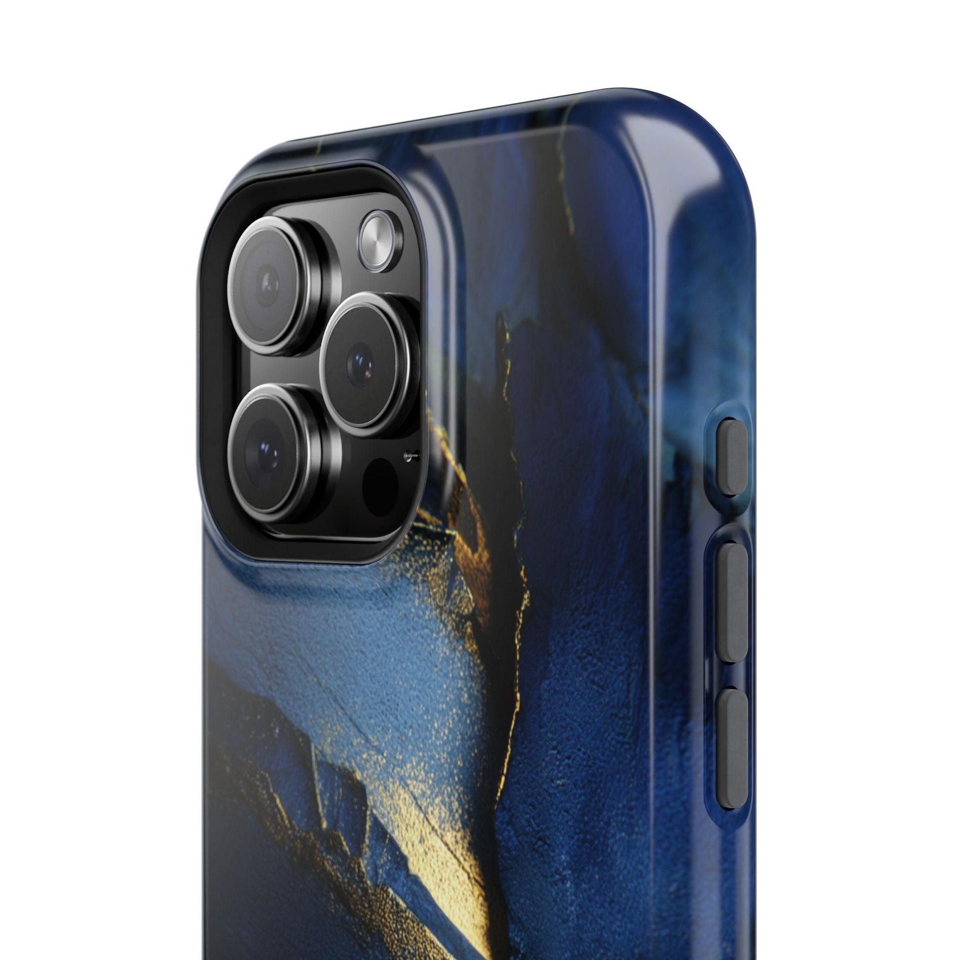 Phone Case - Blue and Gold 8k HD Design - Magnetic Tough Cases Printify
