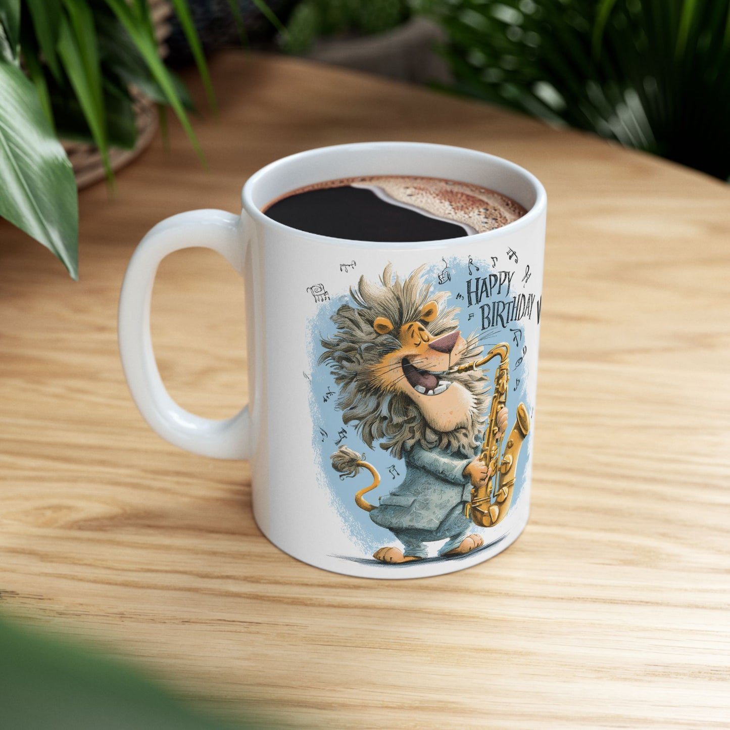 Customizable Birthday Lion Mug