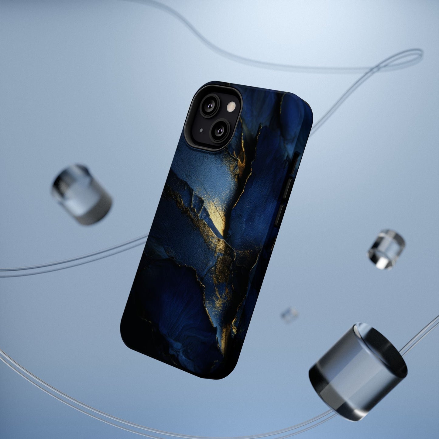 Phone Case - Blue and Gold 8k HD Design - Magnetic Tough Cases Printify