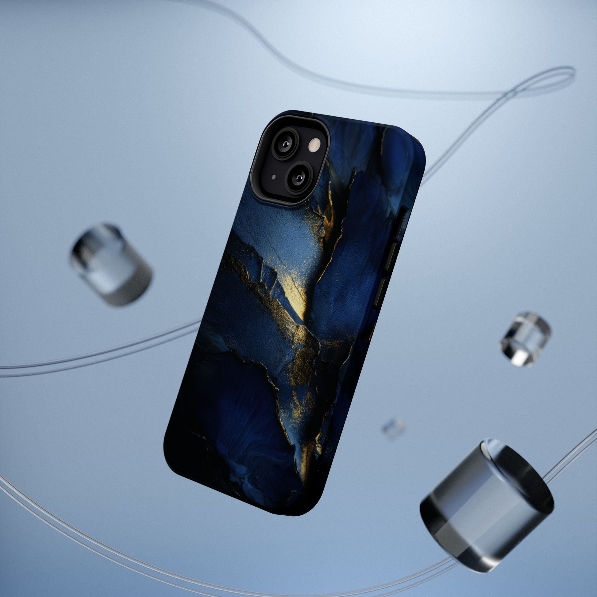 Phone Case - Blue and Gold 8k HD Design - Magnetic Tough Cases Printify