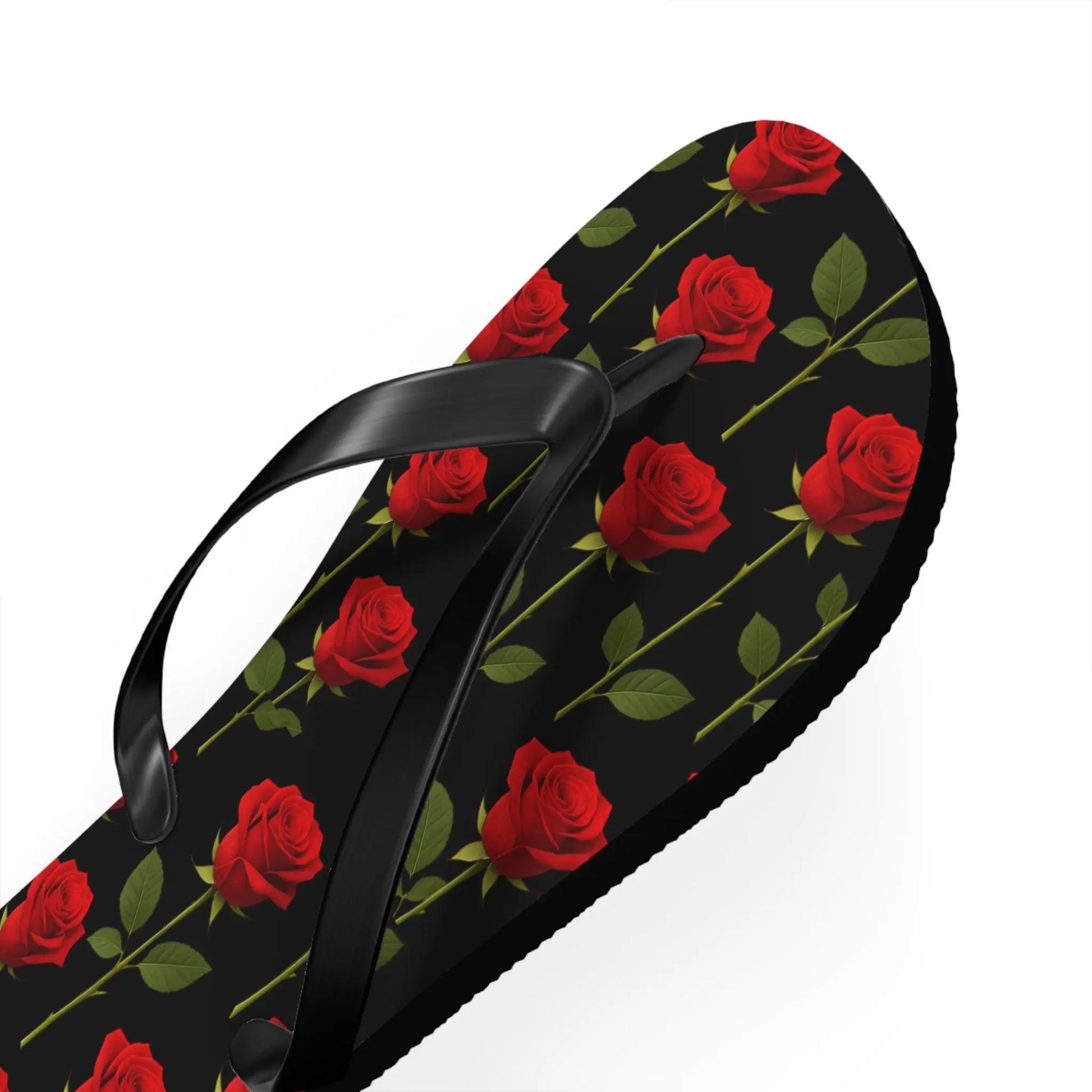 Flip Flops - Long Stemmed Roses Beach Sandals Printify