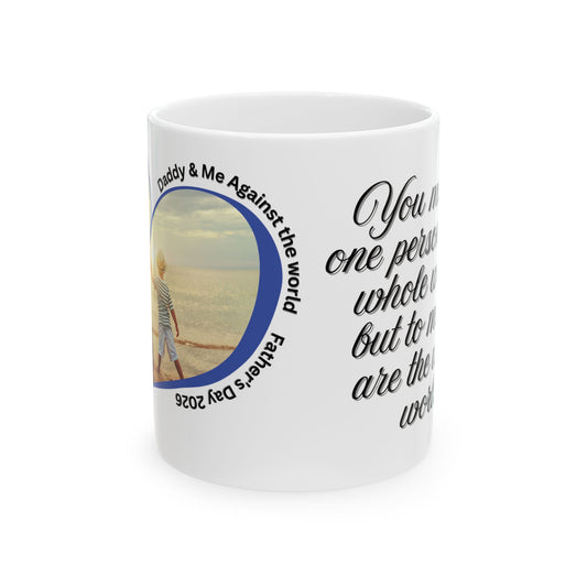 Personalized Fathers Day Mug Custom Photo Heart Coffee Cup With Name and Date Keepsake Gift 11oz 15oz