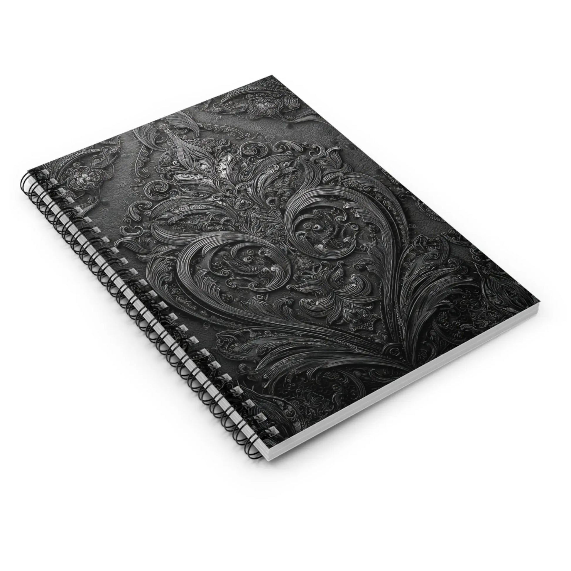 Spiral Notebook - Gothic Lace Texture Journal Printify