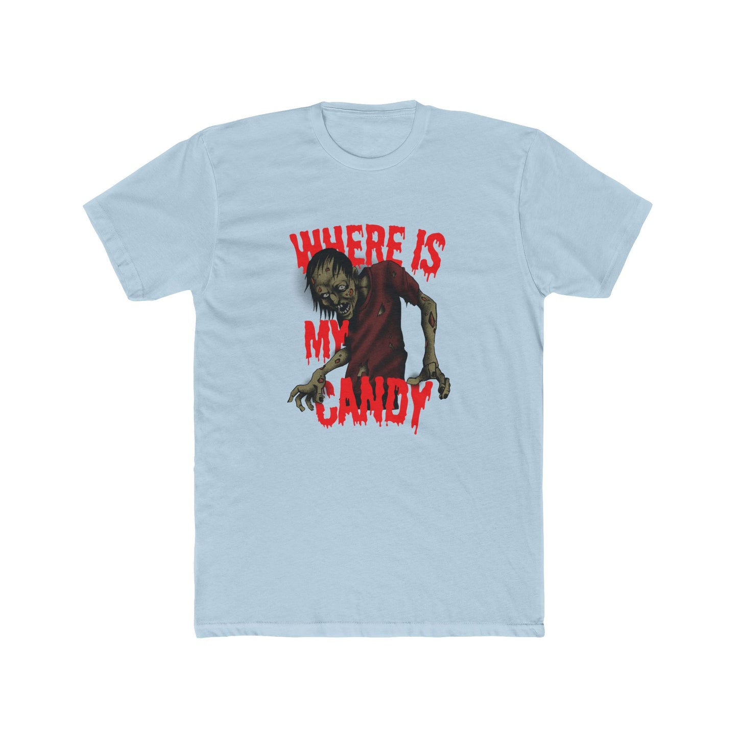 Unisex Halloween Zombie Crew Tee - Perfect for Costume Parties, Trick or Treating, Horror Fans, Spooky Season, Gift Idea