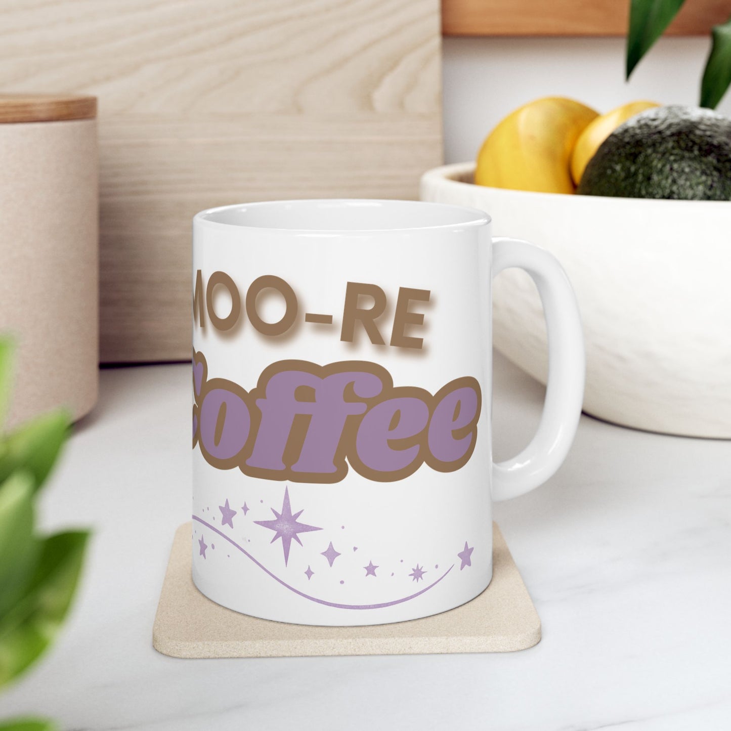 Highland Cow Coffee Mug Moo Re Coffee White Glossy Cup 11oz and 15oz