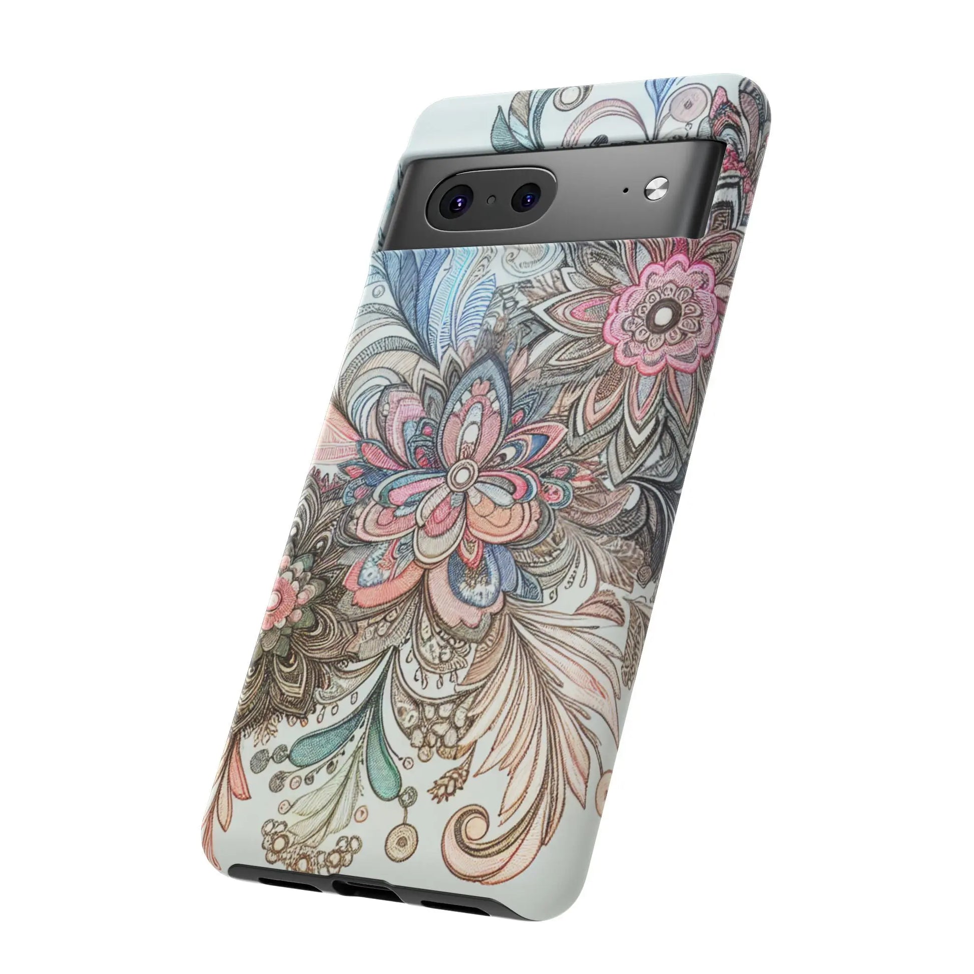 Floral Phone Case, Tough Cases, Protective mobile cover for flower lovers, Gift for her, Stylish phone accessory, Unique floral [...] Printify