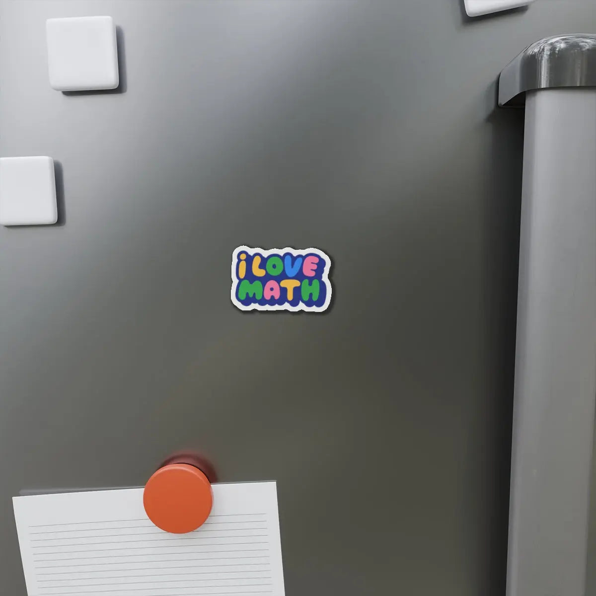 Colorful 'I Love Math' Die-Cut Magnets - School Supplies Printify