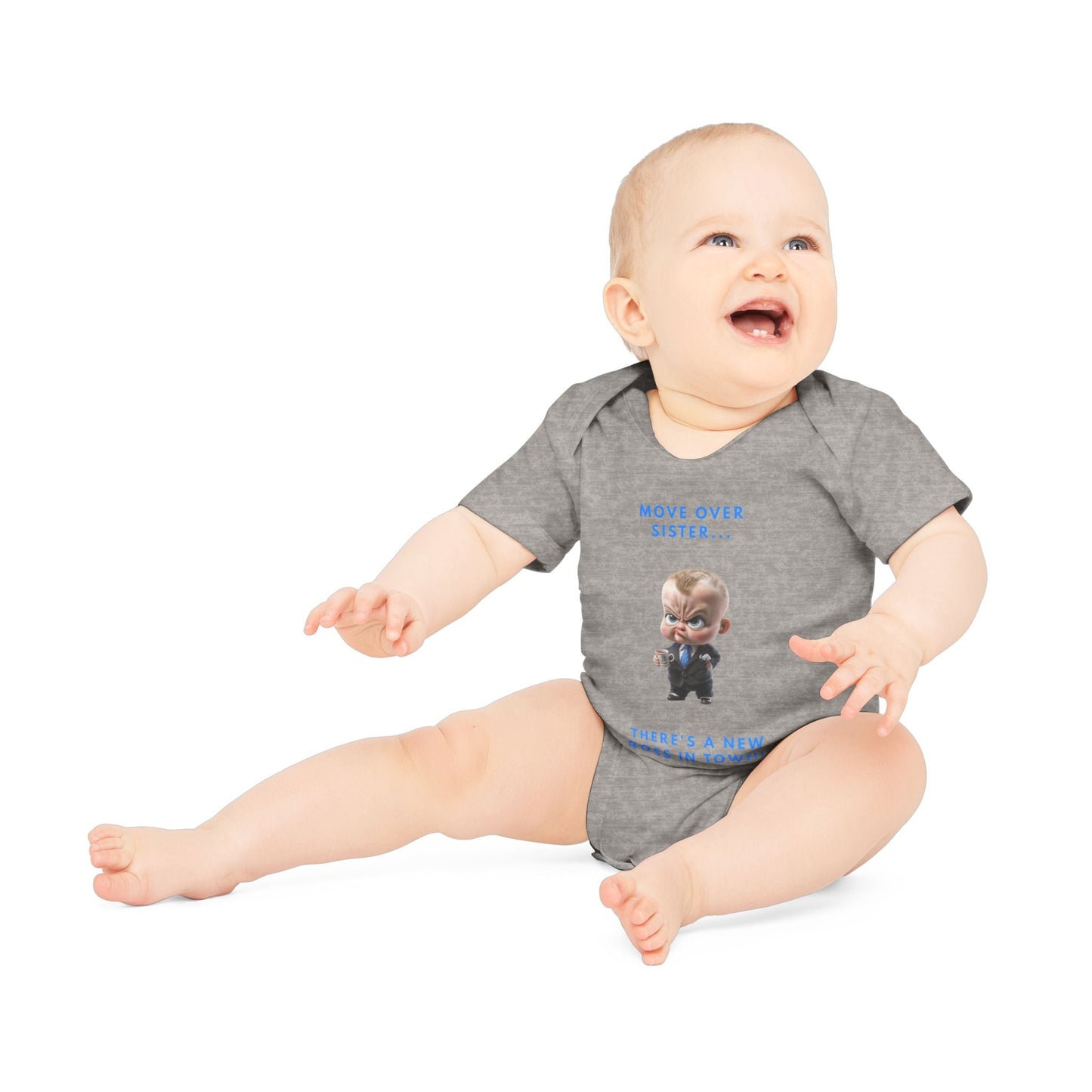 Baby Boss Organic Bodysuit - Adorable Infant Clothing, Funny Baby Gift, Cute Newborn Outfit, Perfect for Baby Showers, Milestone Photos Printify