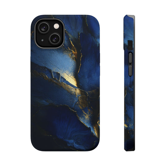 Phone Case - Blue and Gold 8k HD Design - Magnetic Tough Cases Printify