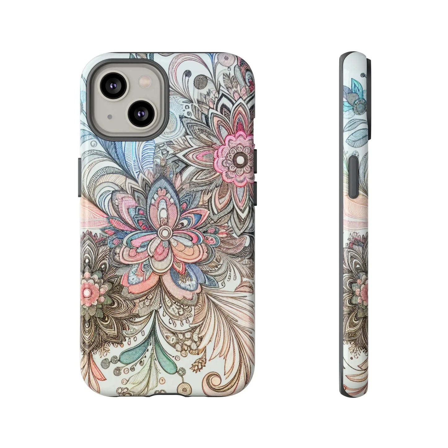 Floral Phone Case, Tough Cases, Protective mobile cover for flower lovers, Gift for her, Stylish phone accessory, Unique floral [...] Printify