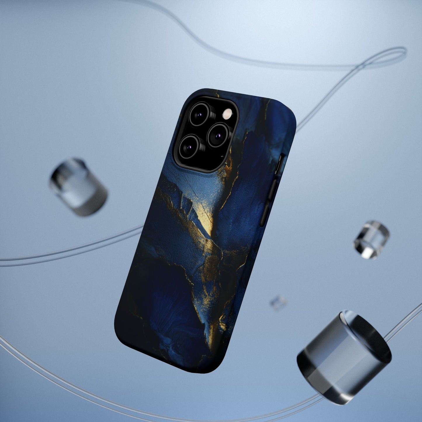 Phone Case - Blue and Gold 8k HD Design - Magnetic Tough Cases Printify