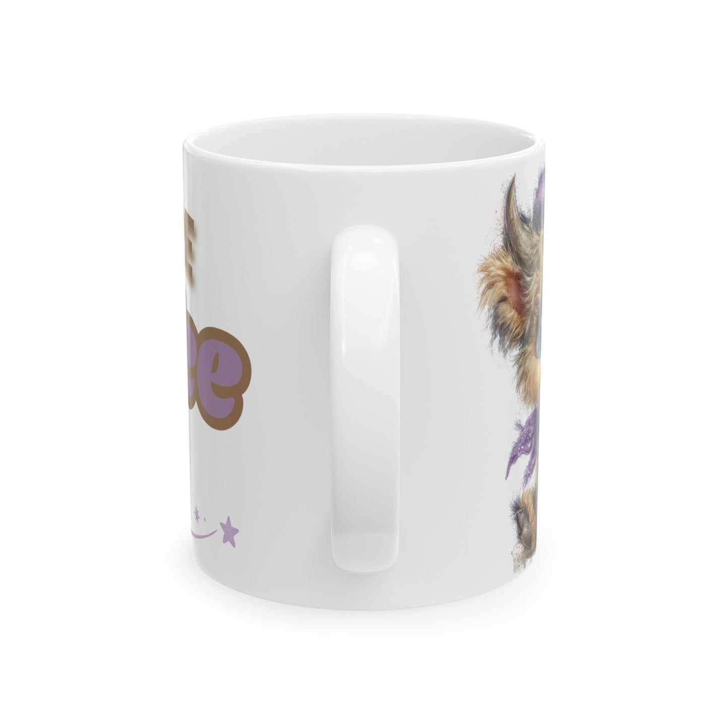 Highland Cow Coffee Mug Moo Re Coffee White Glossy Cup 11oz and 15oz