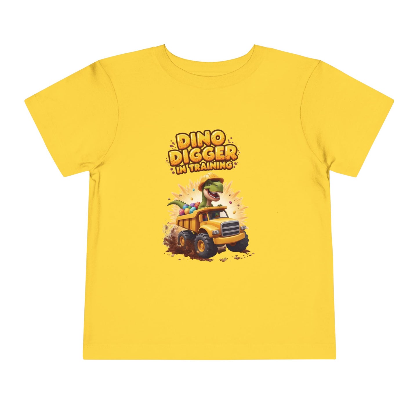 Dino Digger Toddler Tee - Fun Dino Excavator T-Shirt, Kids Gift, Birthday Outfit, Playwear, Cute Dinosaur Apparel