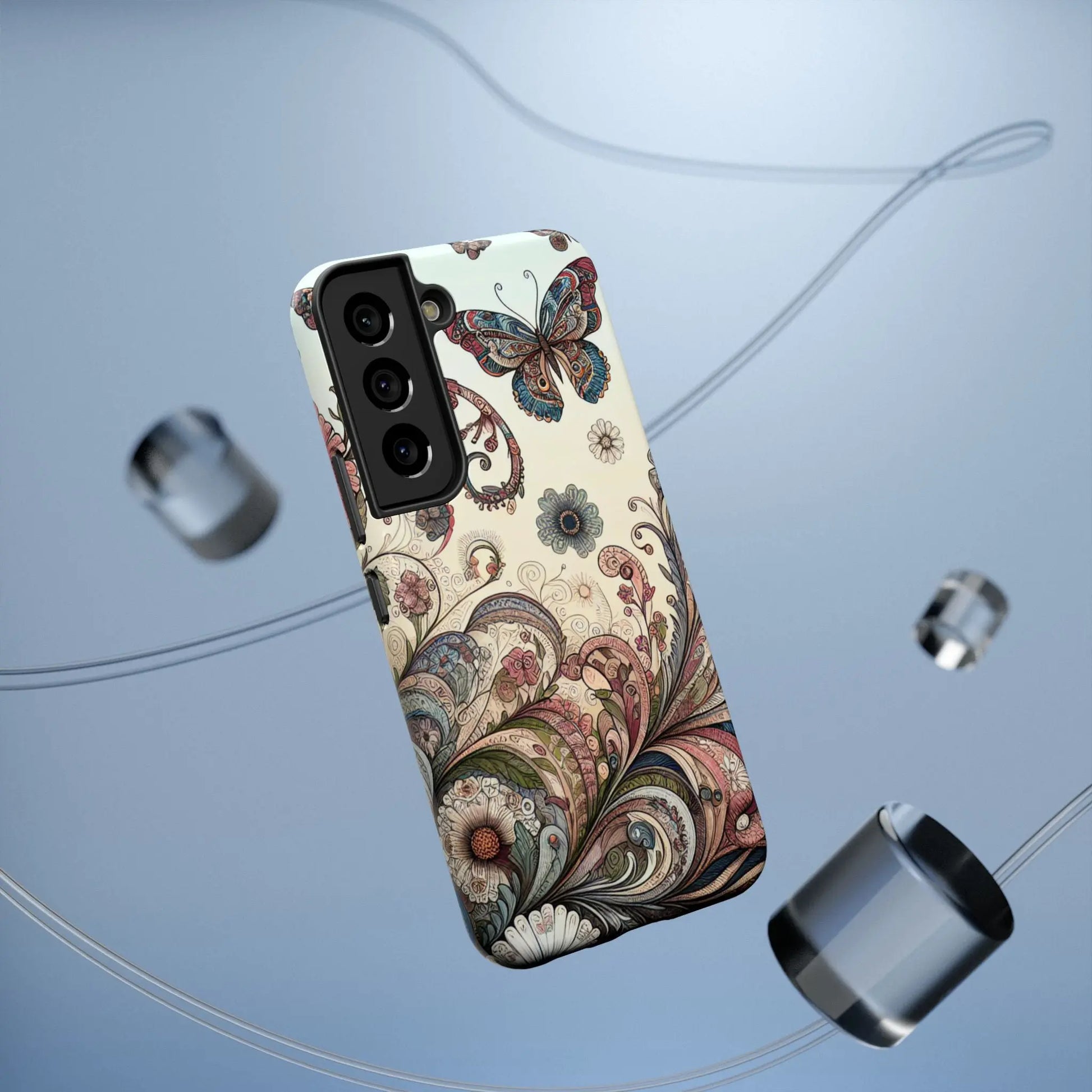 Phone Cases Whimsical Butterflies and Sunflowers Design Printify