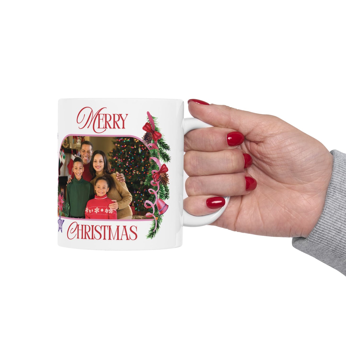 Personalized Photo Christmas Mug (11oz, 15oz)