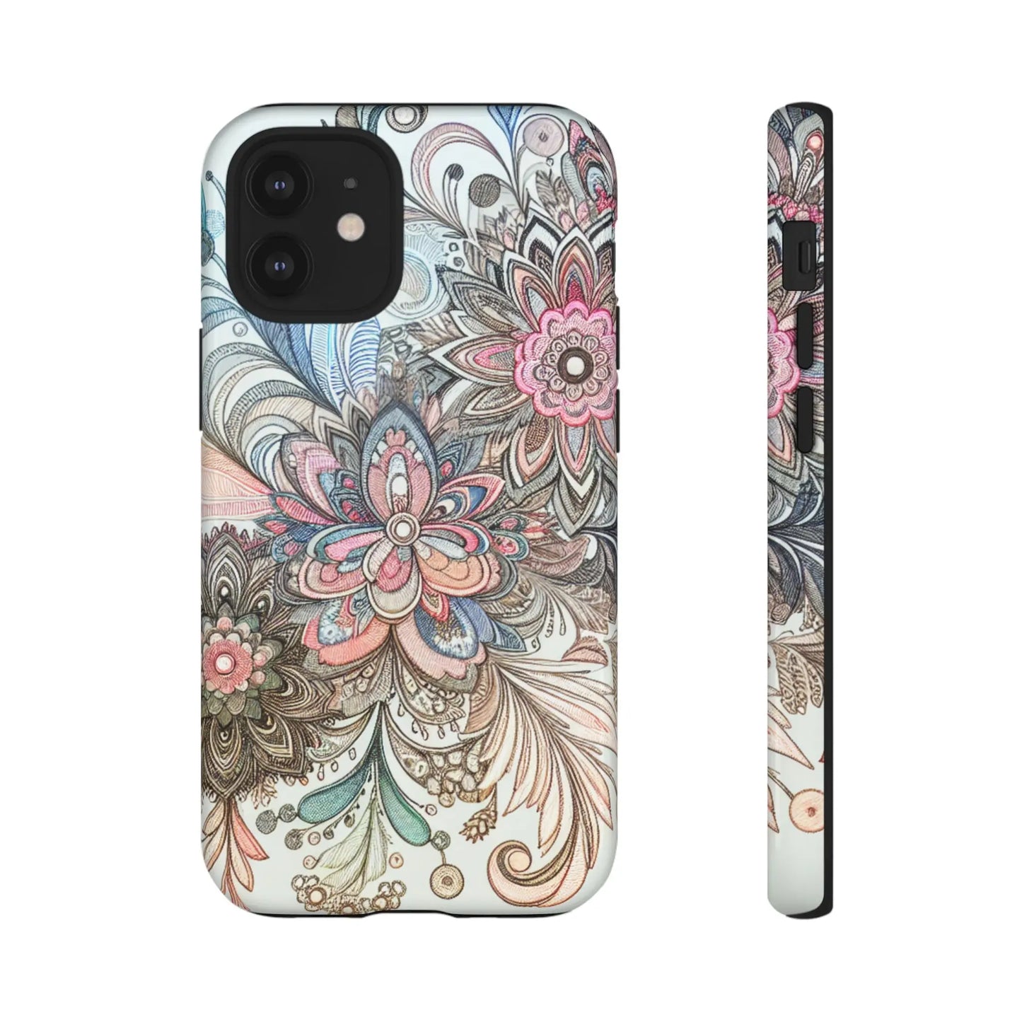 Floral Phone Case, Tough Cases, Protective mobile cover for flower lovers, Gift for her, Stylish phone accessory, Unique floral [...] Printify