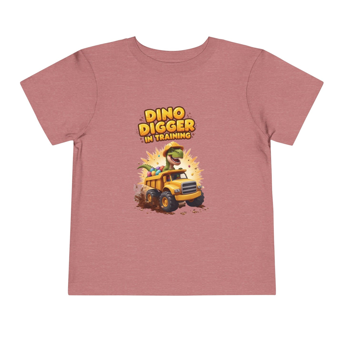 Dino Digger Toddler Tee - Fun Dino Excavator T-Shirt, Kids Gift, Birthday Outfit, Playwear, Cute Dinosaur Apparel