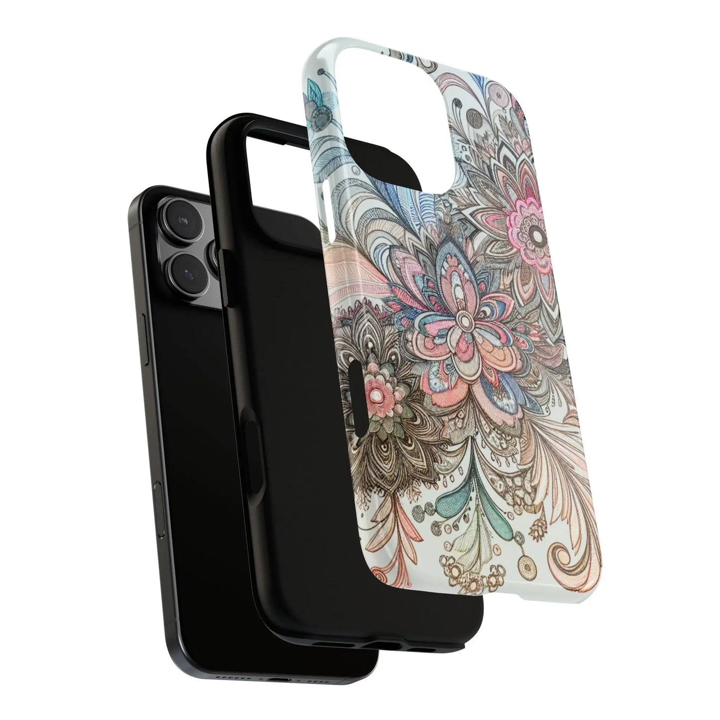 Floral Phone Case, Tough Cases, Protective mobile cover for flower lovers, Gift for her, Stylish phone accessory, Unique floral [...] Printify