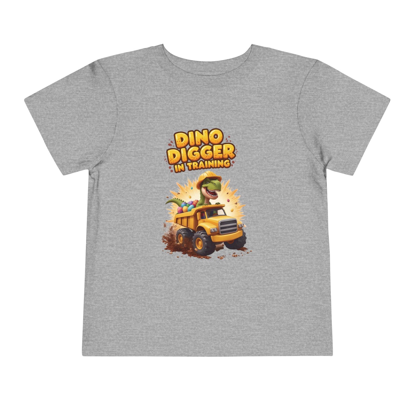 Dino Digger Toddler Tee - Fun Dino Excavator T-Shirt, Kids Gift, Birthday Outfit, Playwear, Cute Dinosaur Apparel