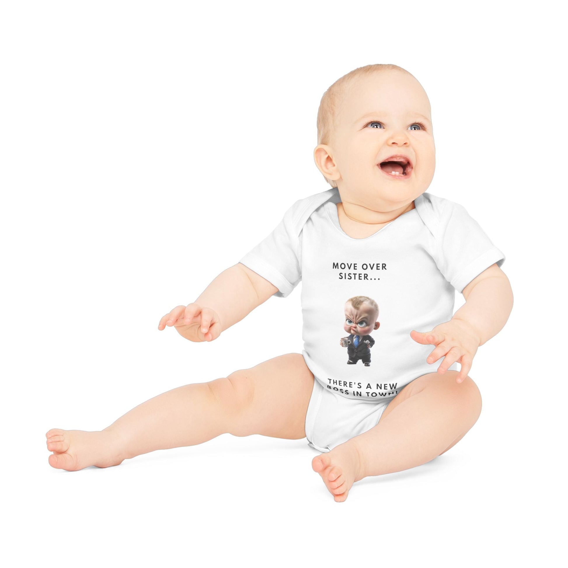 Baby Boss Organic Bodysuit - Adorable Infant Clothing, Funny Baby Gift, Cute Newborn Outfit, Perfect for Baby Showers, Milestone Photos Printify