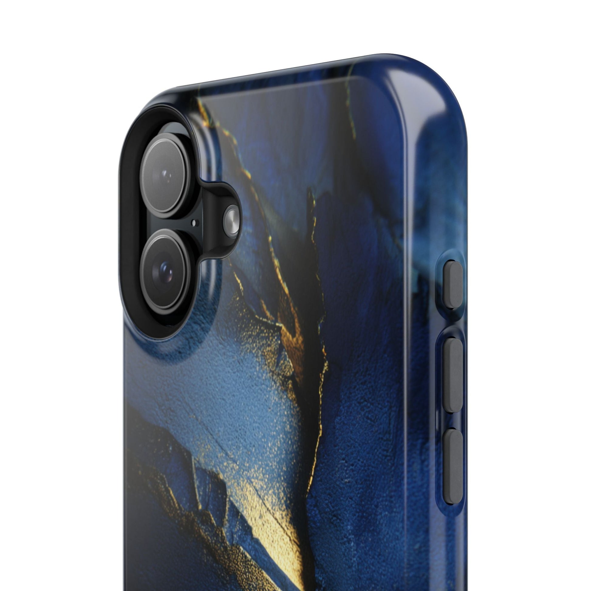 Phone Case - Blue and Gold 8k HD Design - Magnetic Tough Cases Printify