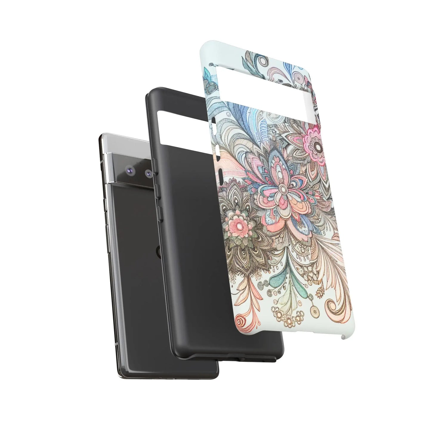 Floral Phone Case, Tough Cases, Protective mobile cover for flower lovers, Gift for her, Stylish phone accessory, Unique floral [...] Printify