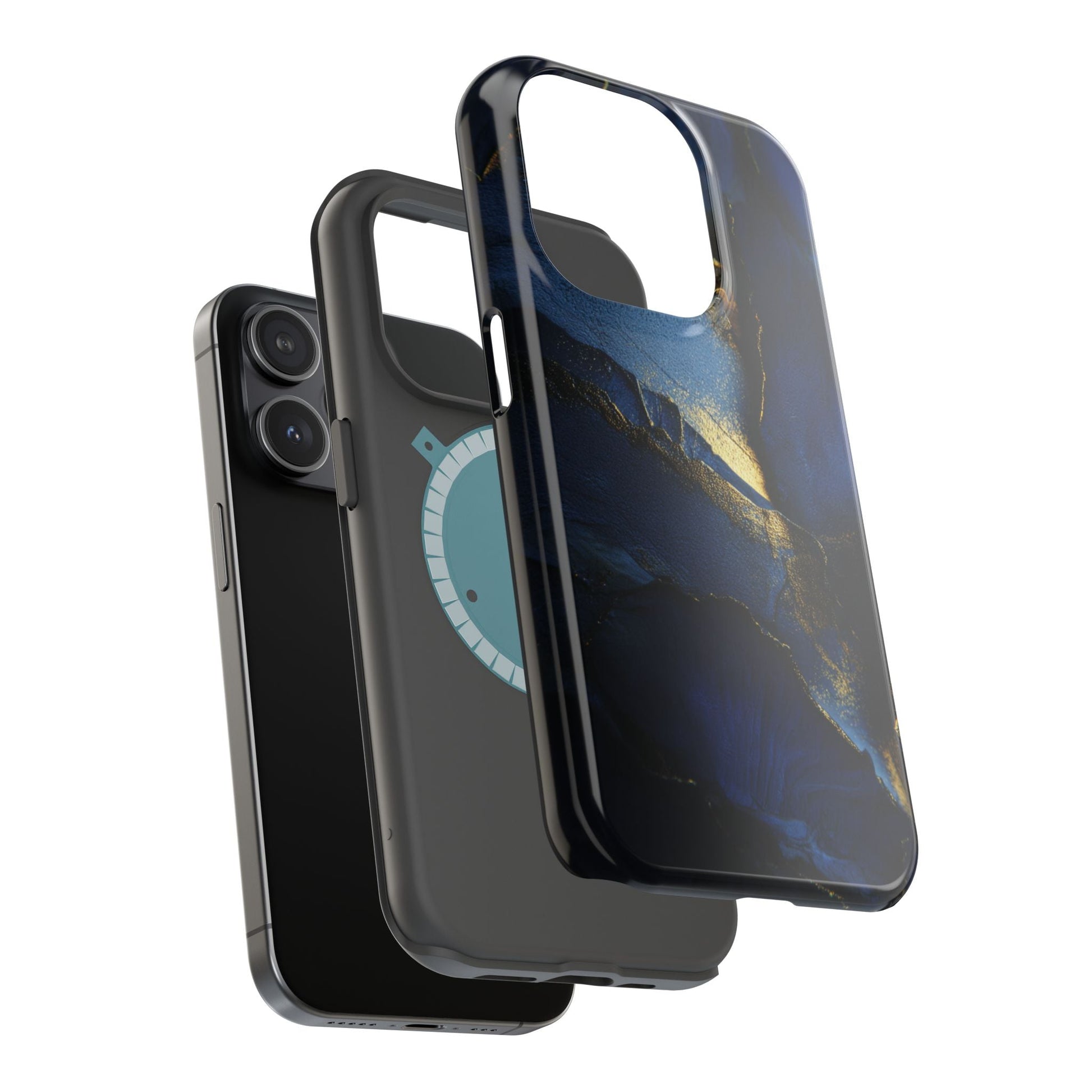 Phone Case - Blue and Gold 8k HD Design - Magnetic Tough Cases Printify