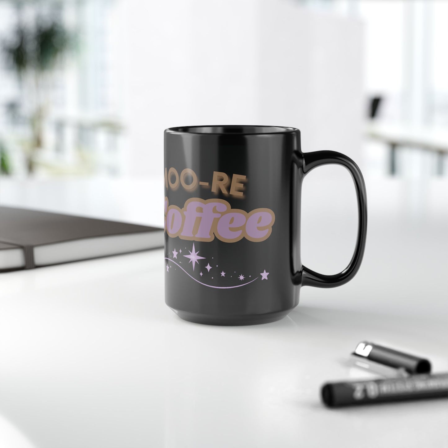 Highland Cow Coffee Mug Moo Re Coffee Black Glossy Cup 11oz and 15oz