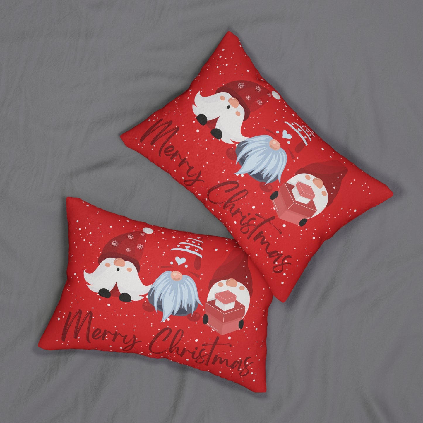 Christmas Lumbar Pillow with Gnome Design, Holiday Decor, Gift for Couch, Festive Home Accents, Seasonal Throw Pillow, Merry Christmas [...]