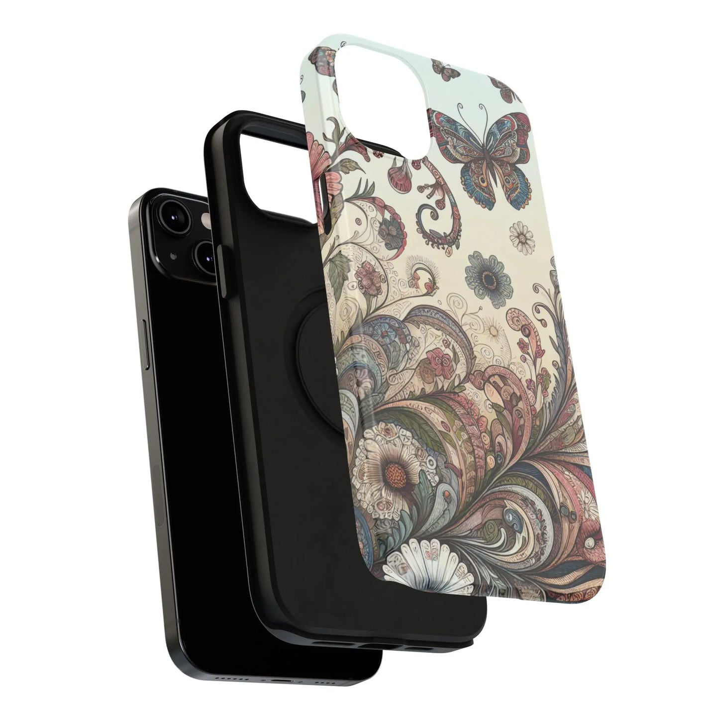 Phone Cases Whimsical Butterflies and Sunflowers Design Printify