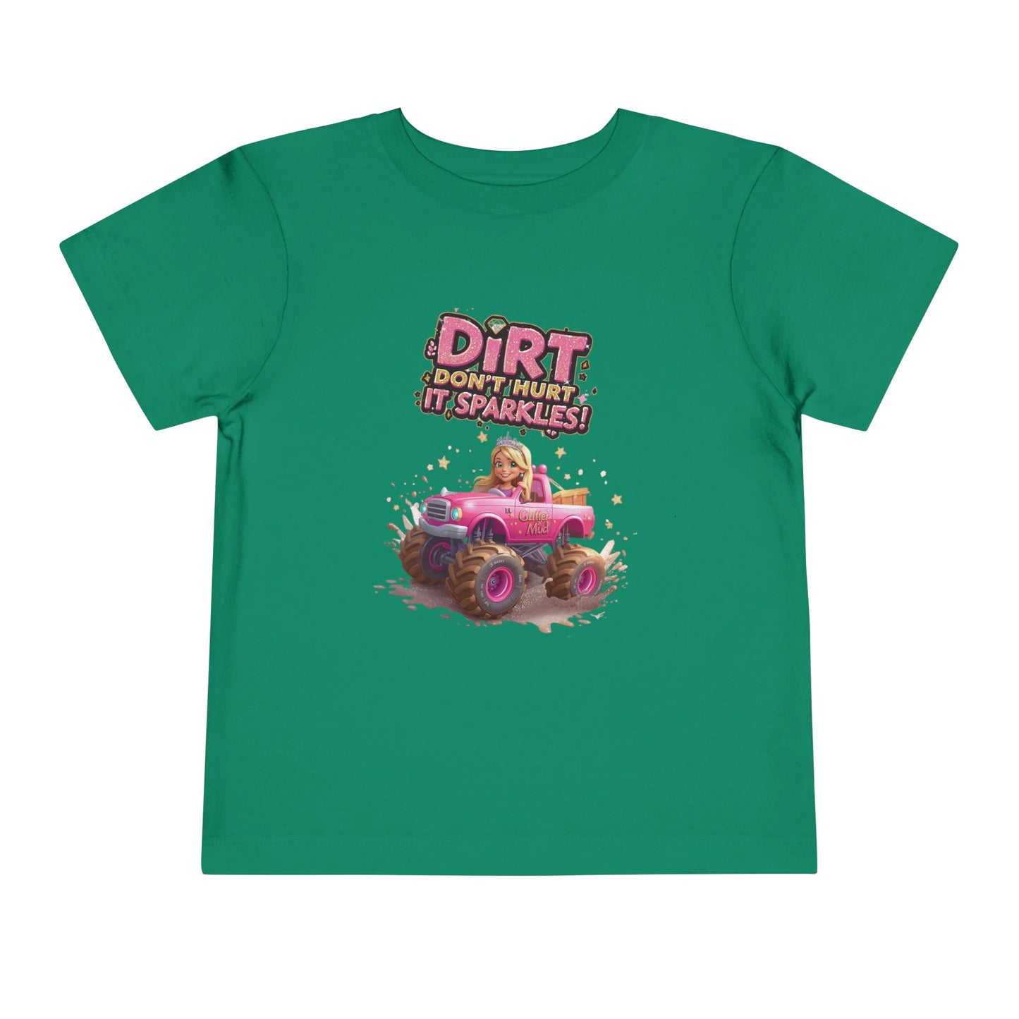 Toddler Tee, Princess in a Pink Monster Truck Dirt Don't Hurt It Sparkles Shirt, Kids Birthday Gift, Cute Girl's Top, Baby Shower Present,