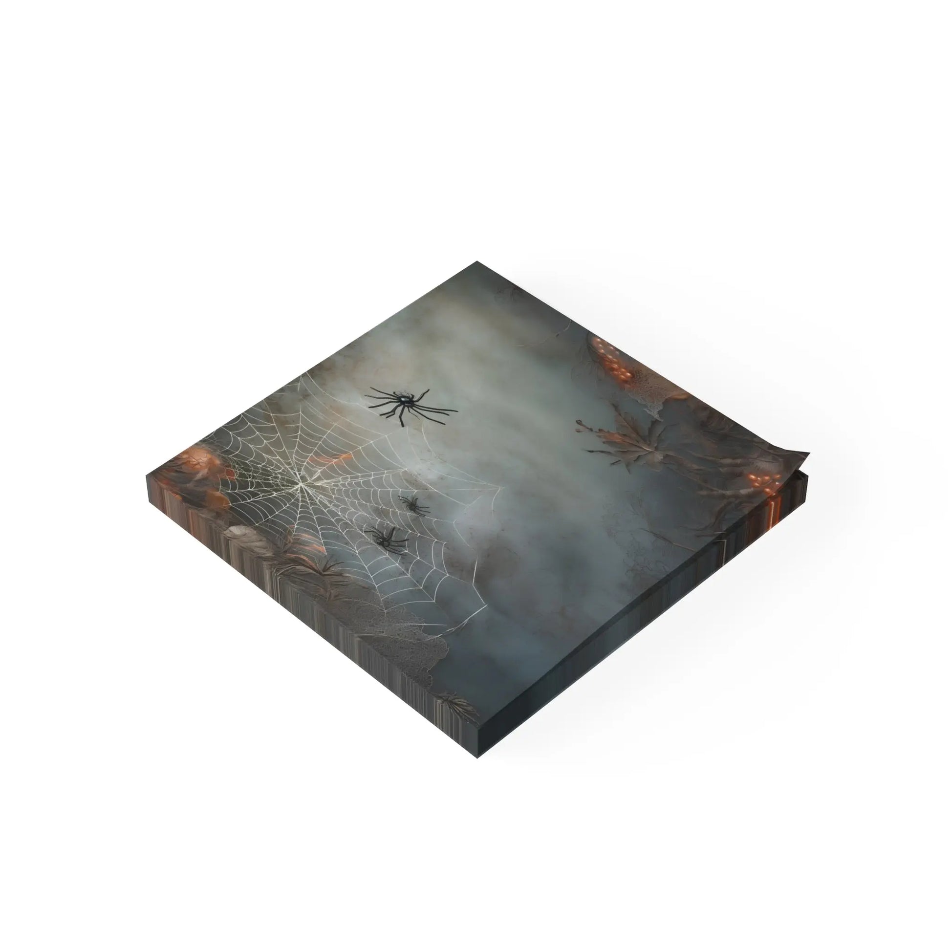 Note Pads - Spooky Spider and Web Design Halloween Stationery Printify