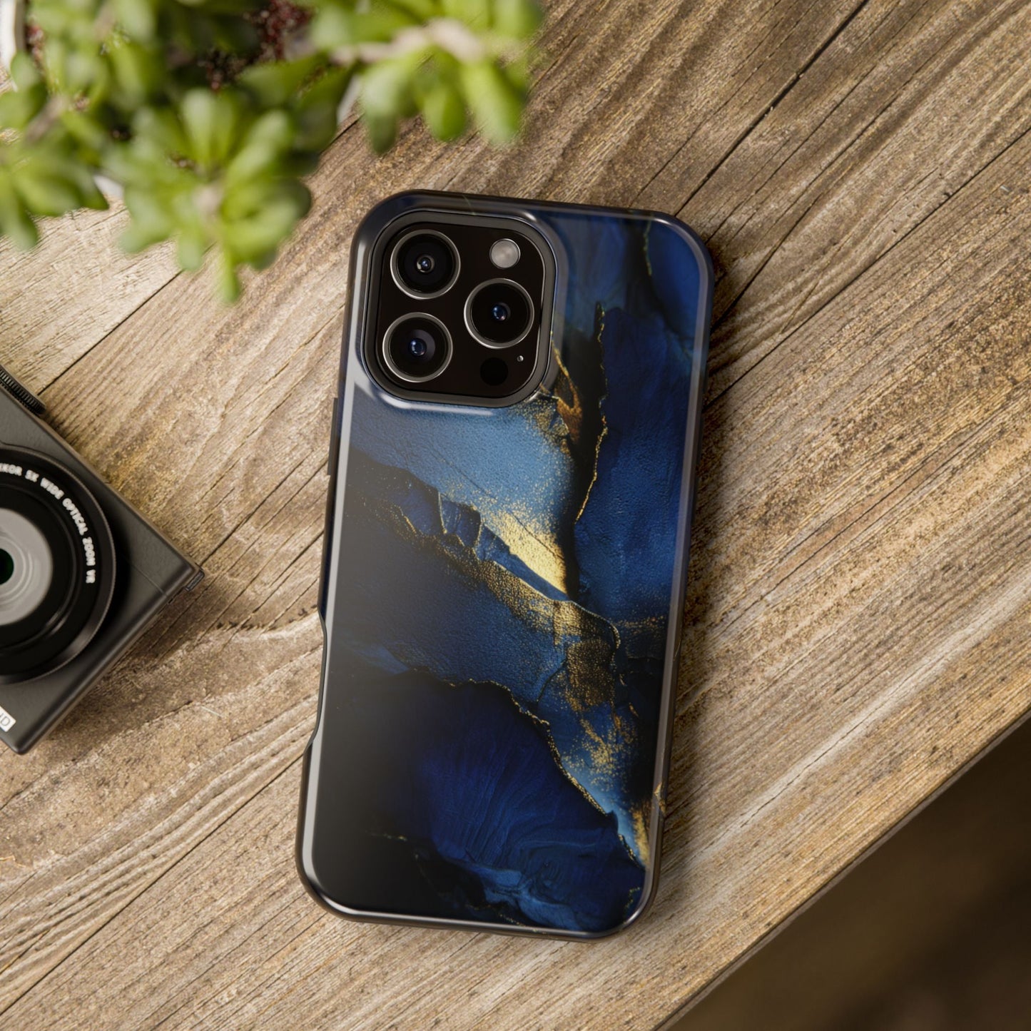 Phone Case - Blue and Gold 8k HD Design - Magnetic Tough Cases Printify