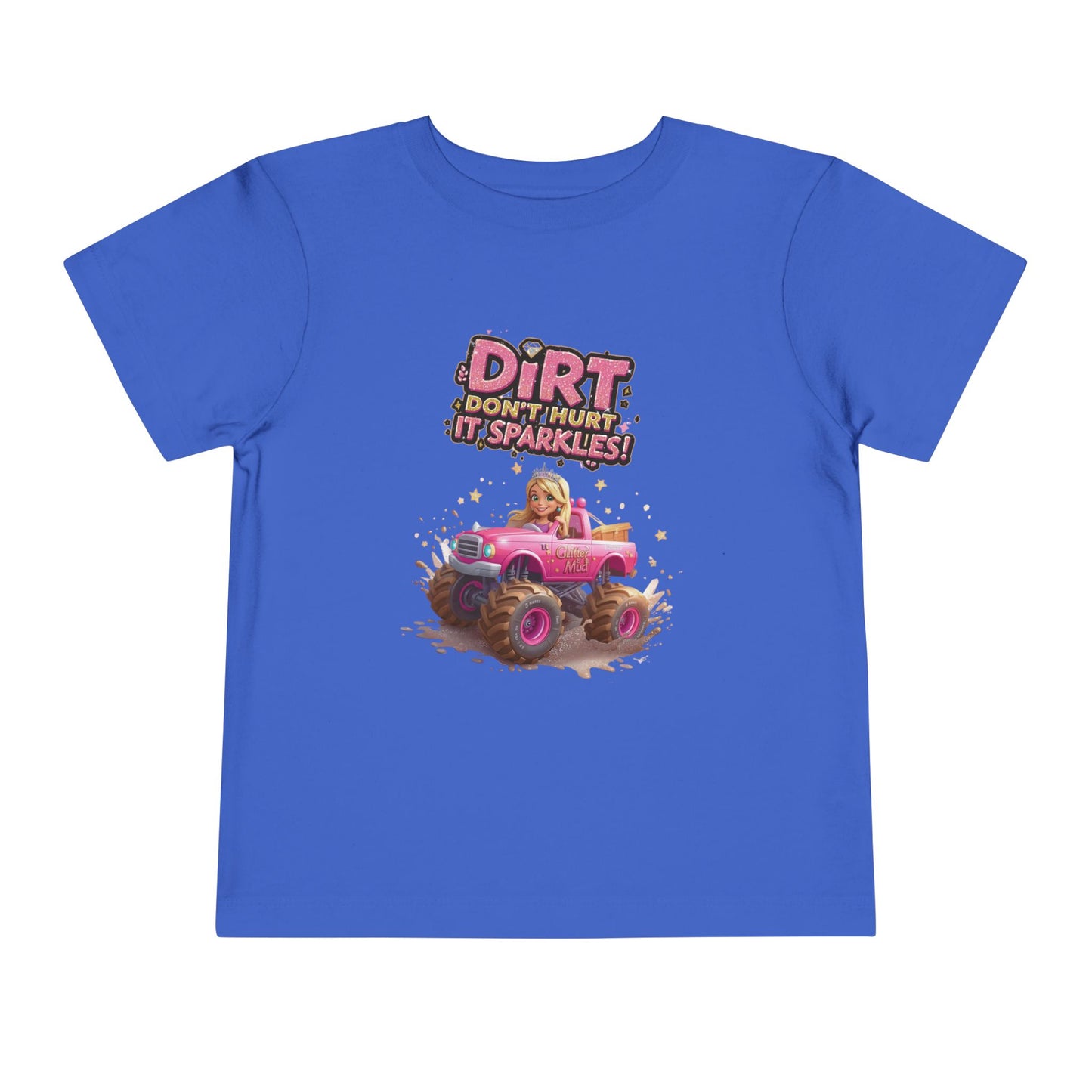 Toddler Tee, Princess in a Pink Monster Truck Dirt Don't Hurt It Sparkles Shirt, Kids Birthday Gift, Cute Girl's Top, Baby Shower Present,