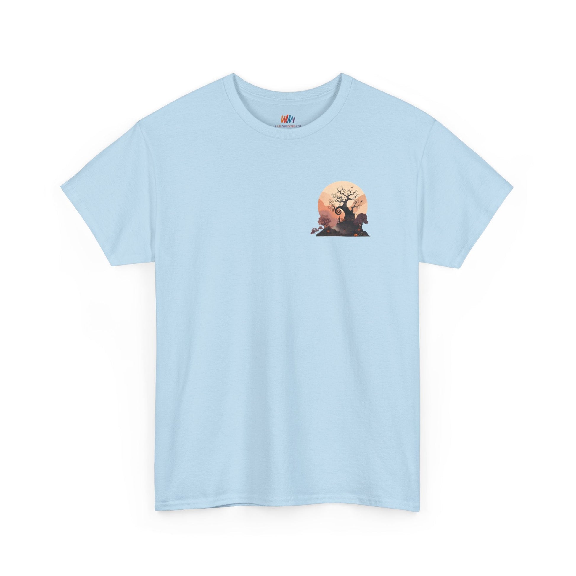 Spooky Sunset Tee, Halloween Shirt, Fall Apparel, Unisex Graphic Tee, Autumn Vibes, Cozy Casual Wear Printify