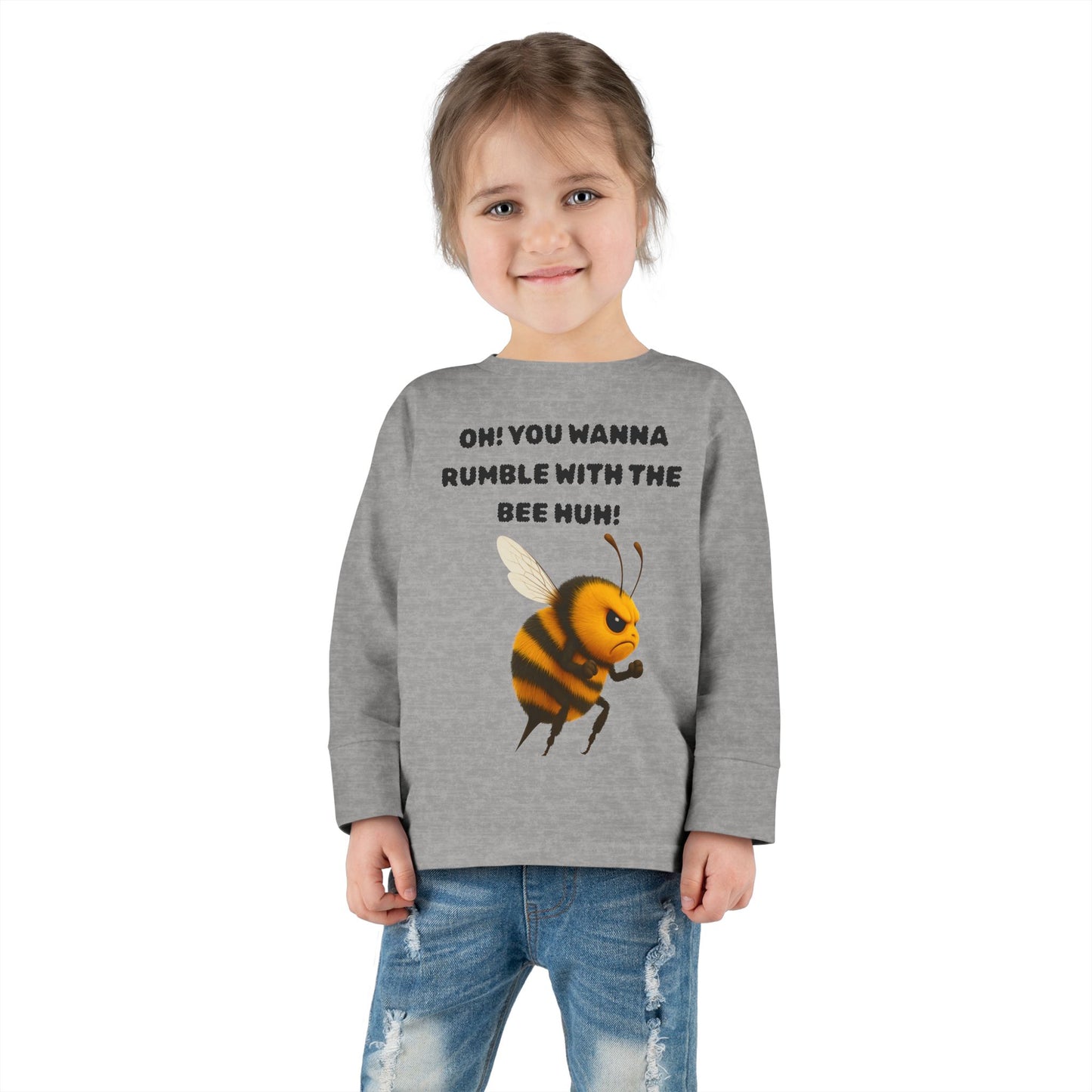Funny Bee Rumble Youth Long Sleeve Tee