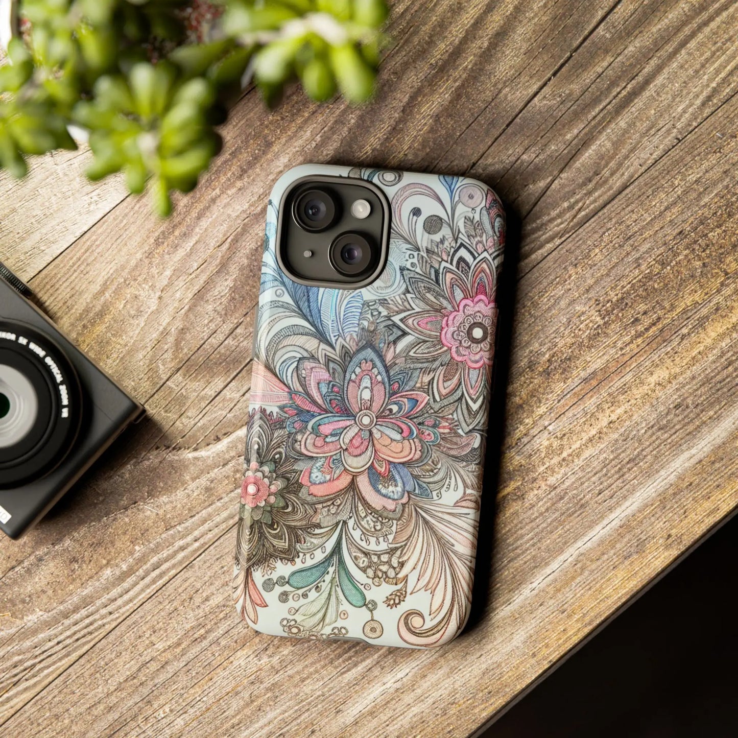 Floral Phone Case, Tough Cases, Protective mobile cover for flower lovers, Gift for her, Stylish phone accessory, Unique floral [...] Printify