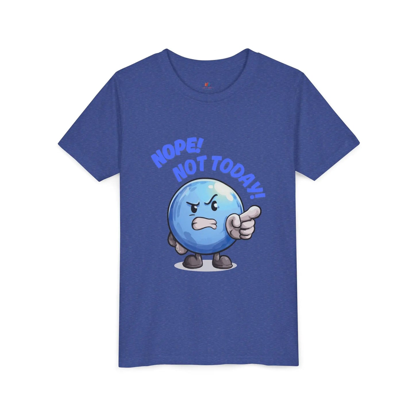 Funny Emoji Nope Not Today Youth Tee Printify