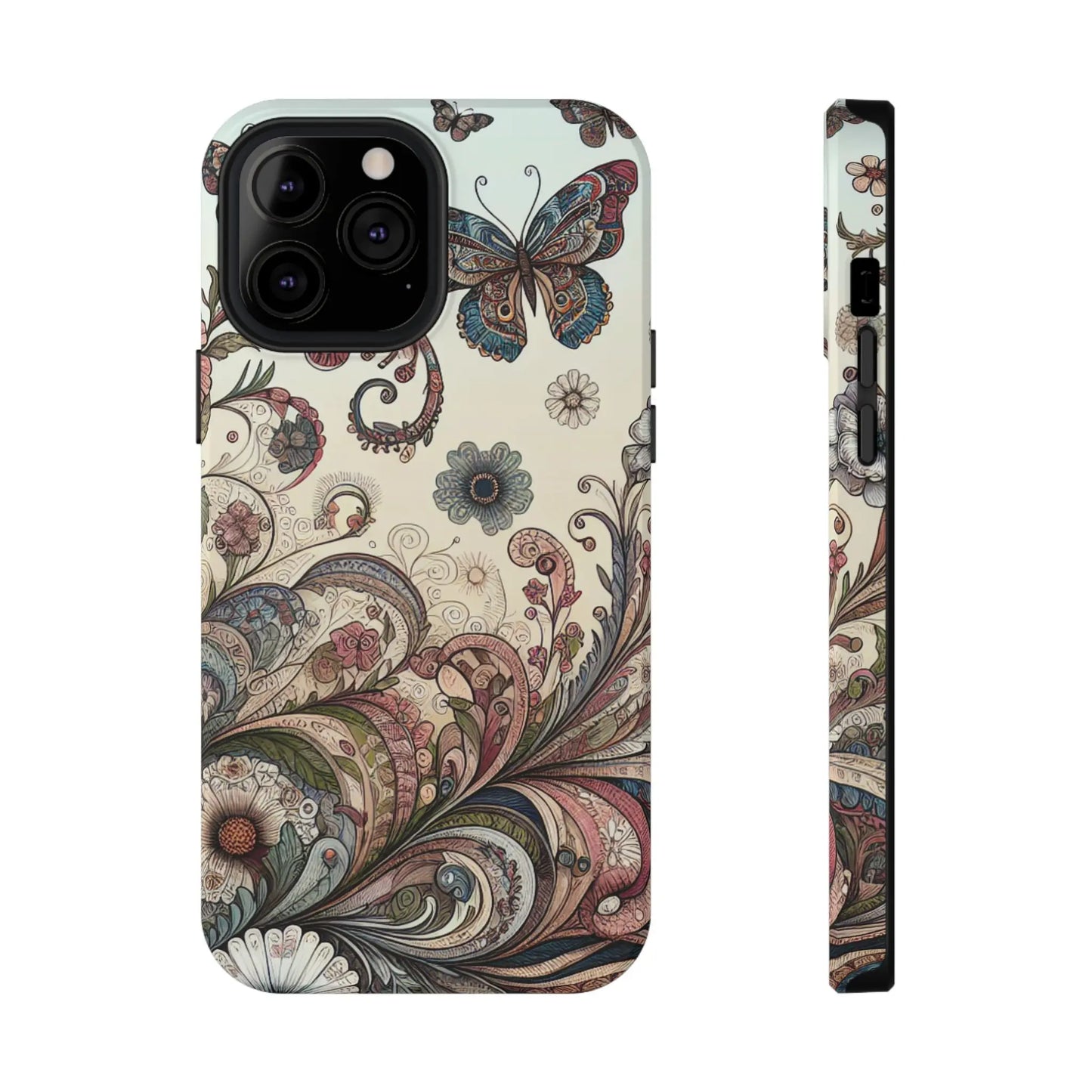 Phone Cases Whimsical Butterflies and Sunflowers Design Printify