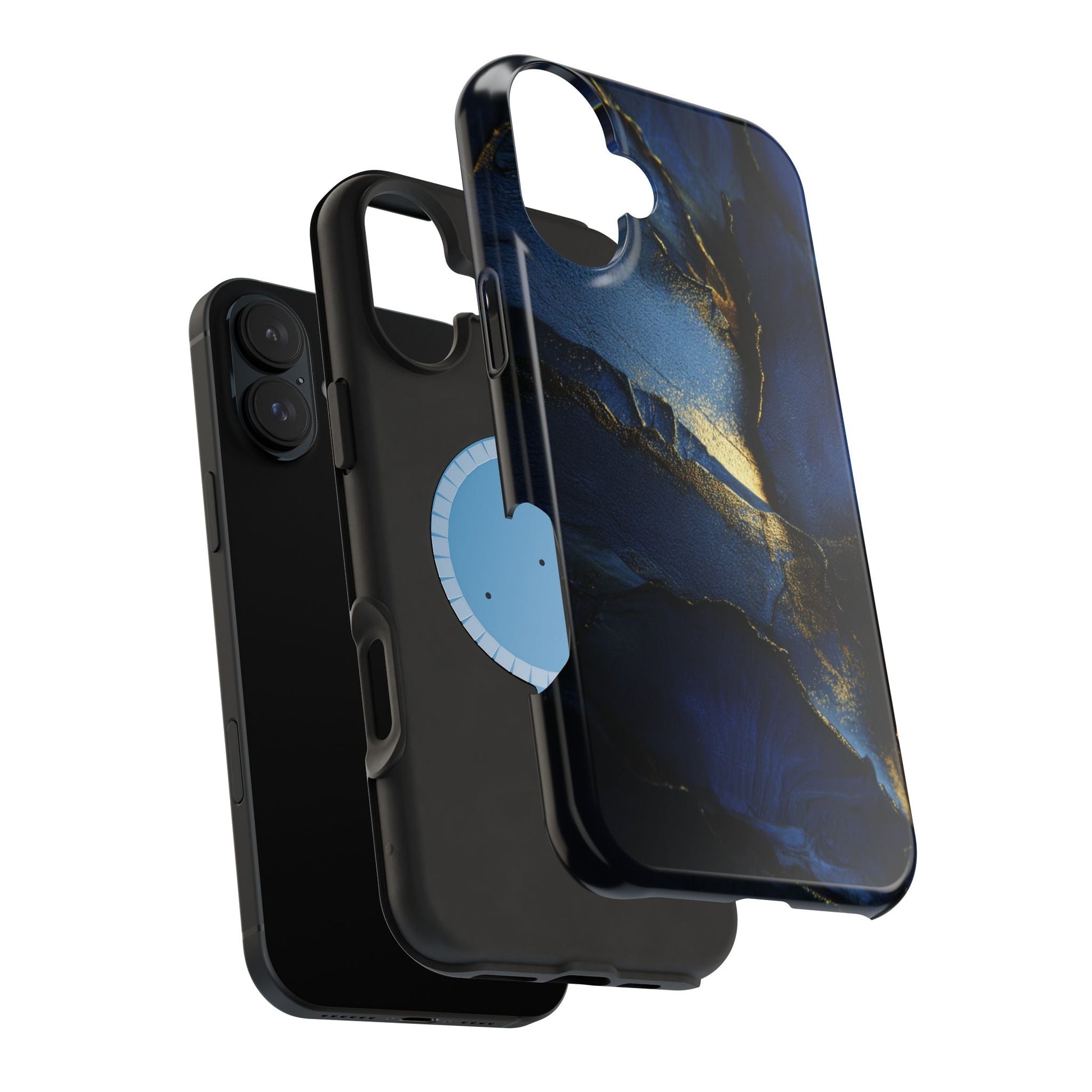 Phone Case - Blue and Gold 8k HD Design - Magnetic Tough Cases Printify