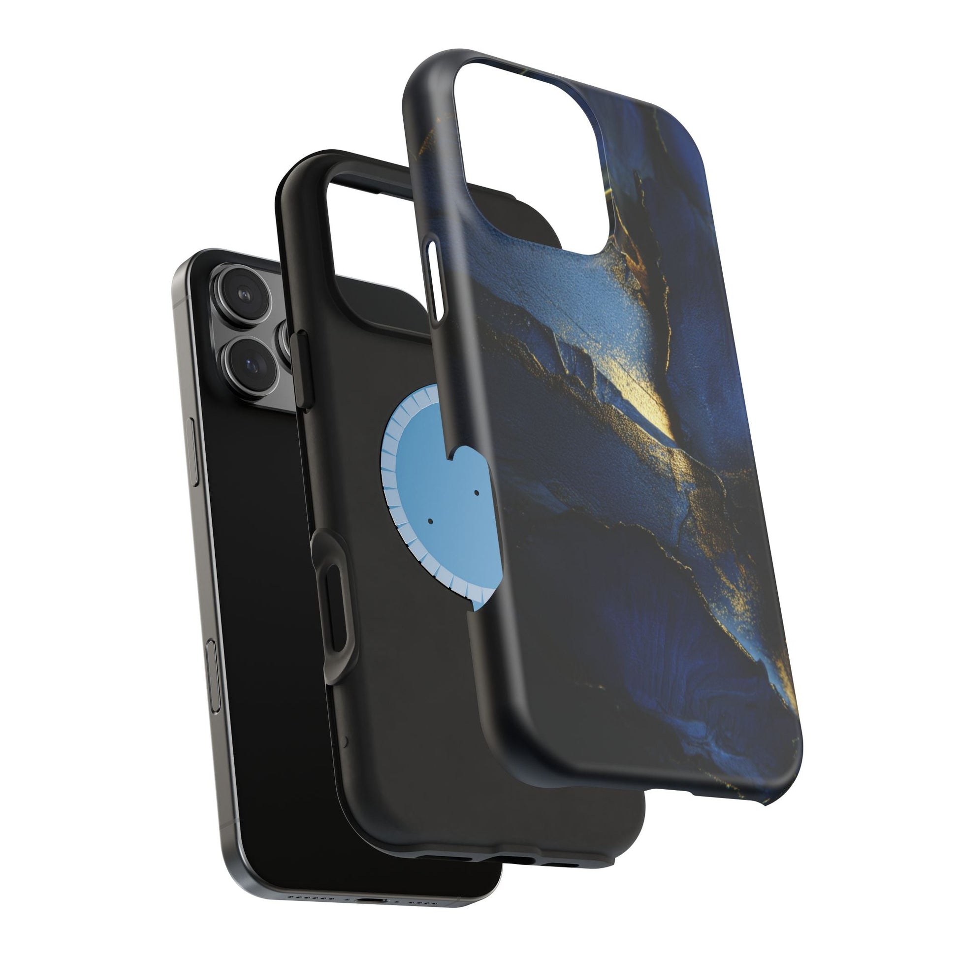 Phone Case - Blue and Gold 8k HD Design - Magnetic Tough Cases Printify