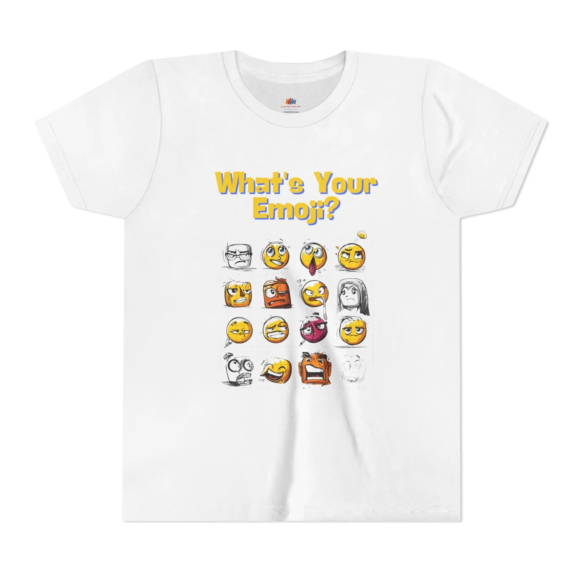 Youth Emoji T-Shirt: What's Your Emoji? Cute Summer Tee A Lid for Every Pot ~Everyday Designz~