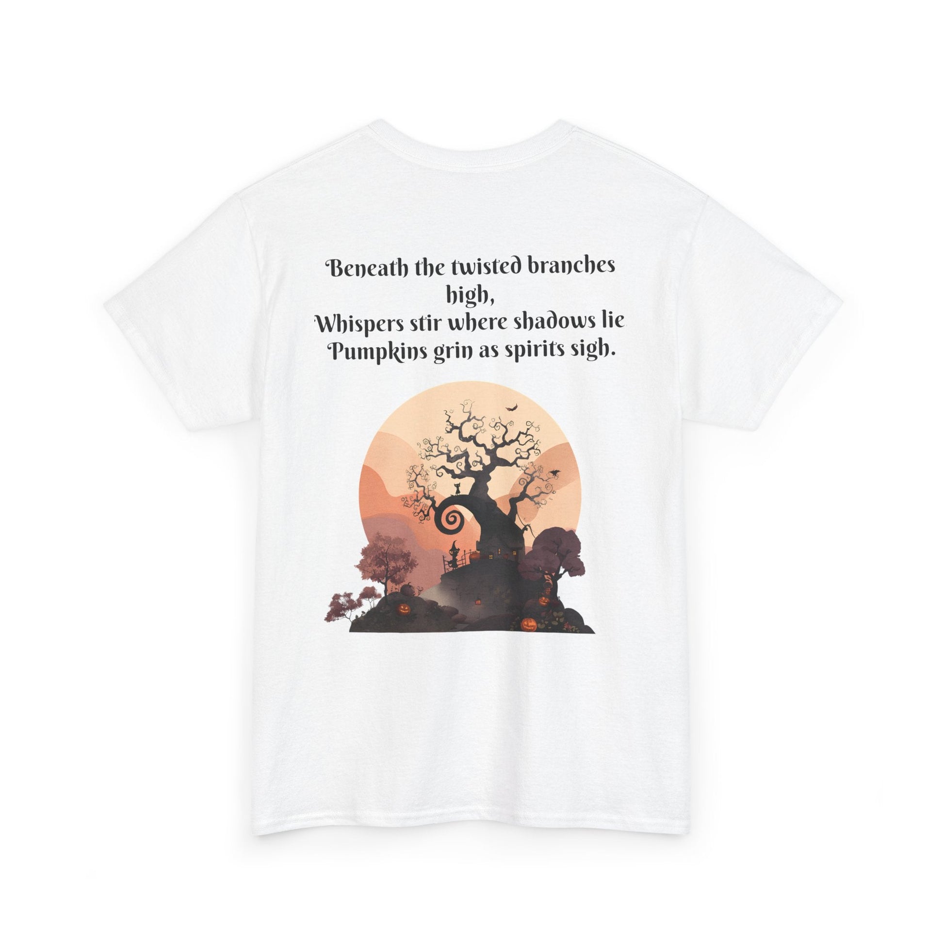 Spooky Sunset Tee, Halloween Shirt, Fall Apparel, Unisex Graphic Tee, Autumn Vibes, Cozy Casual Wear Printify