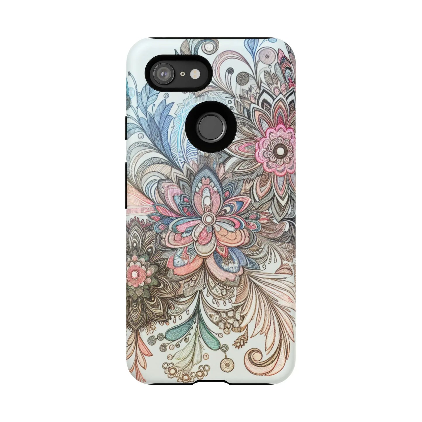 Floral Phone Case, Tough Cases, Protective mobile cover for flower lovers, Gift for her, Stylish phone accessory, Unique floral [...] Printify