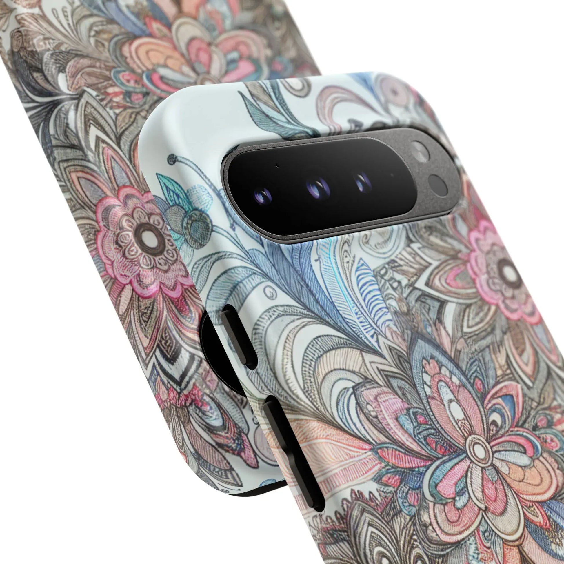 Floral Phone Case, Tough Cases, Protective mobile cover for flower lovers, Gift for her, Stylish phone accessory, Unique floral [...] Printify