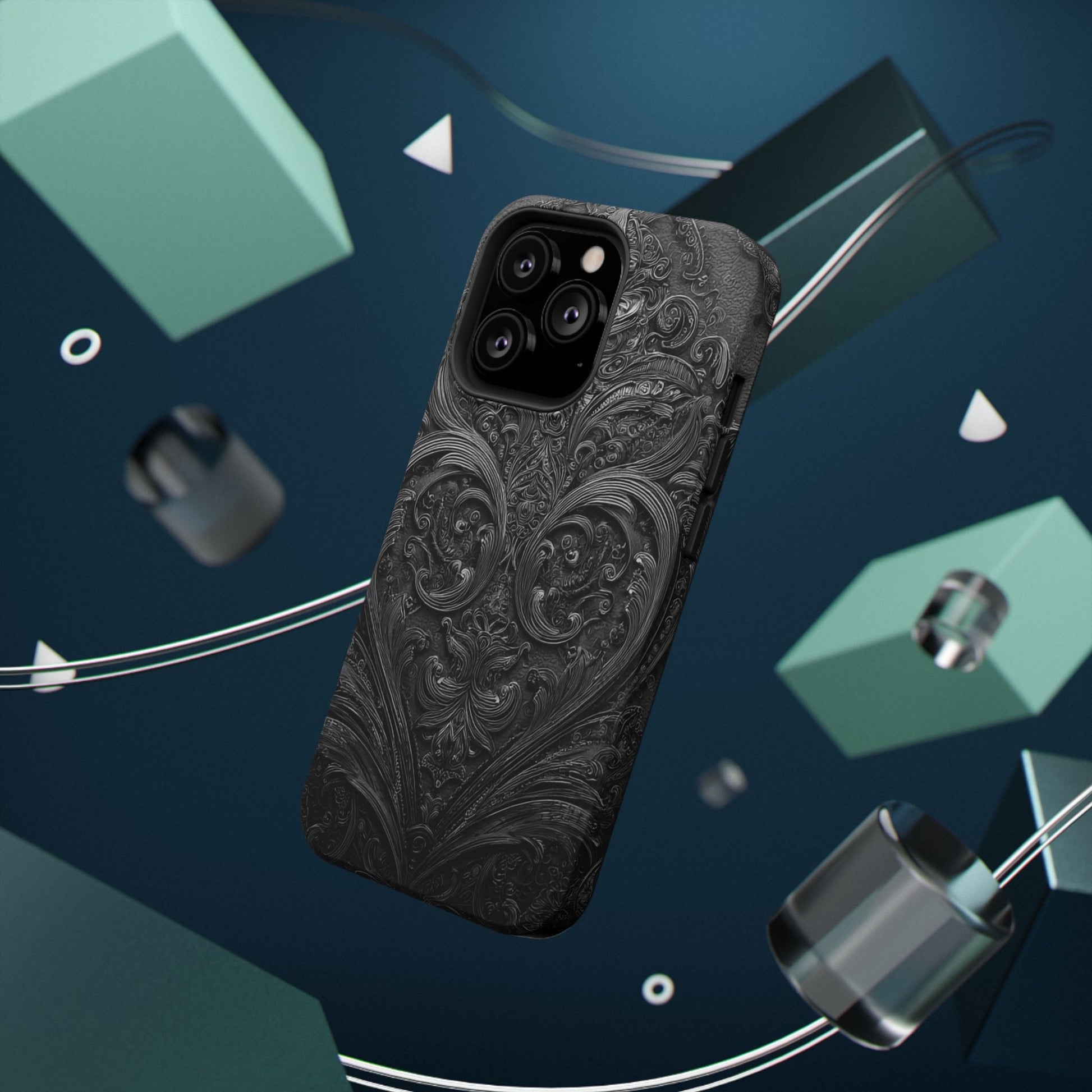 Phone Cases - Elegant Vintage Black Lace Design Printify