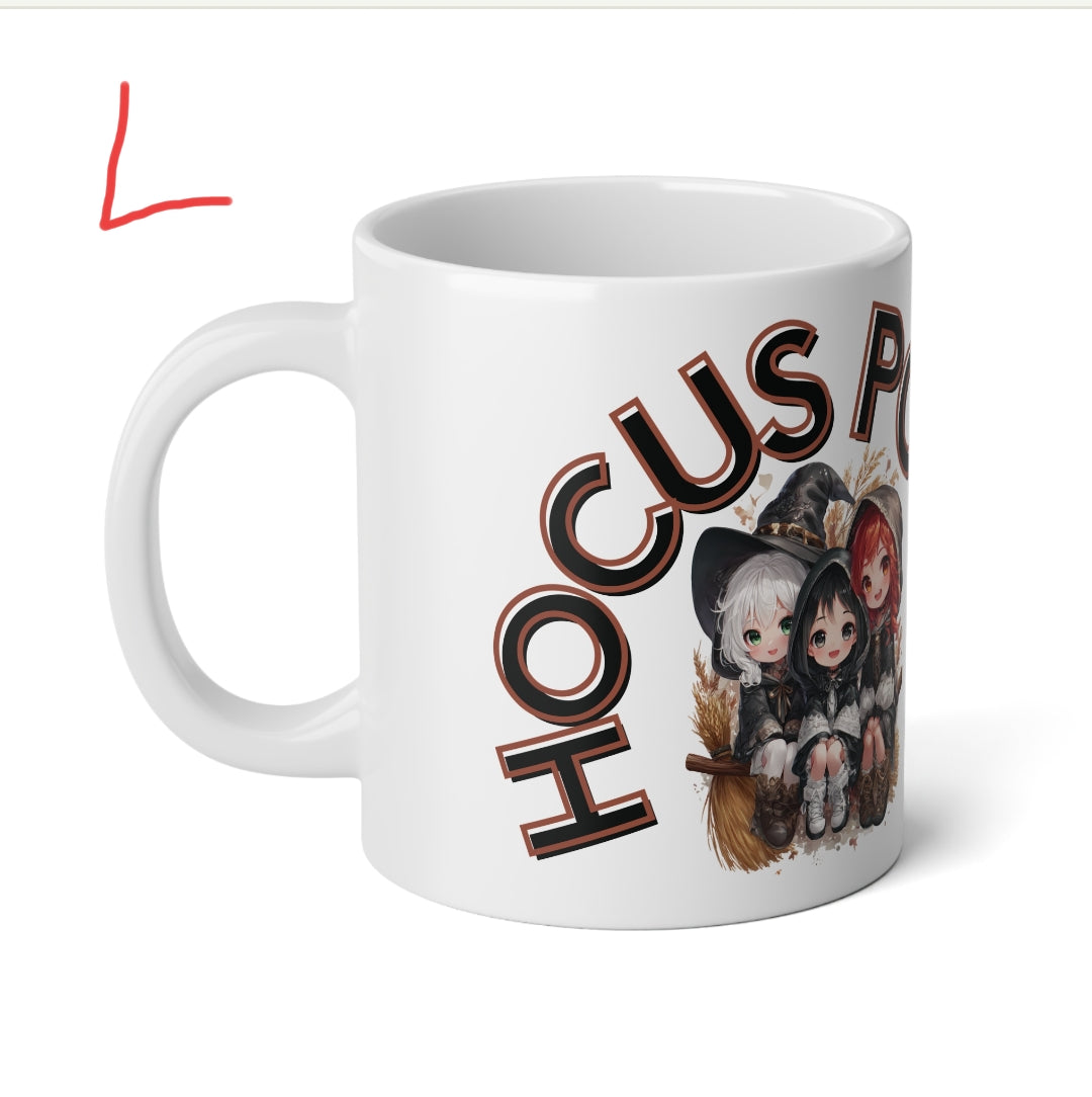Halloween Hocus Pocus Jumbo Mug, 20oz, Caffeine Lovers Cup, Witchy Kitchen Decor, Gift for Fans, Autumn Tea Mug