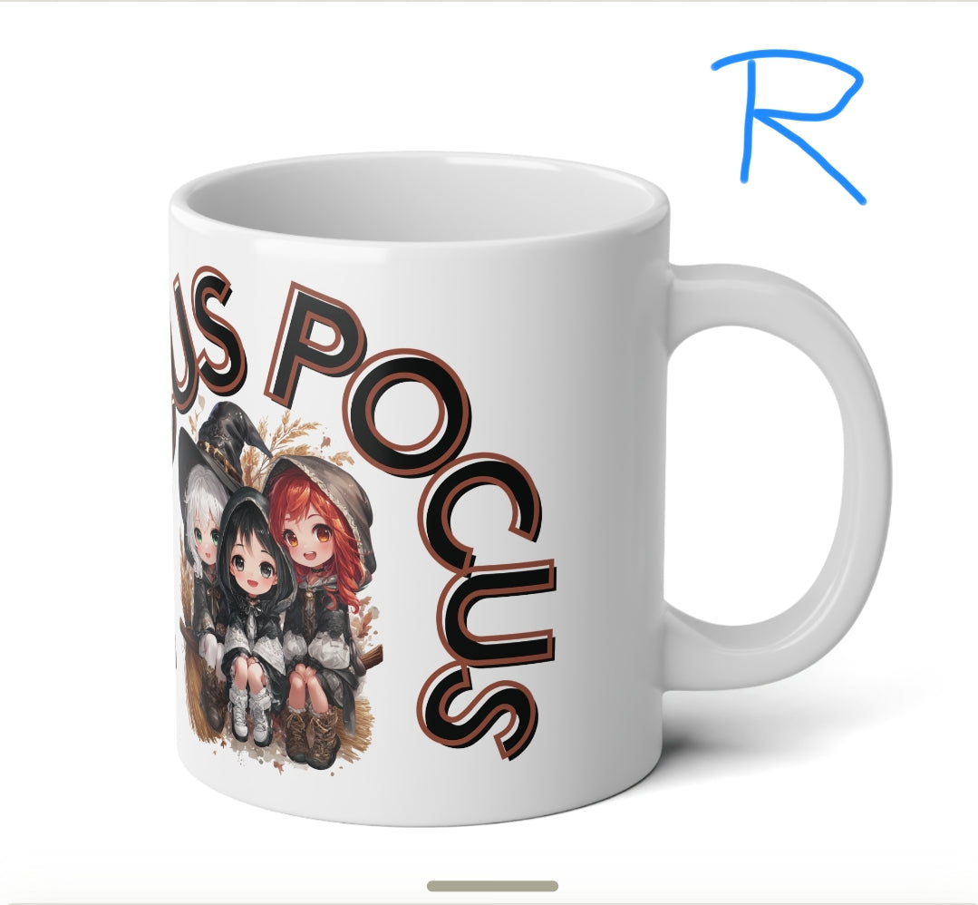 Halloween Hocus Pocus Jumbo Mug, 20oz, Caffeine Lovers Cup, Witchy Kitchen Decor, Gift for Fans, Autumn Tea Mug
