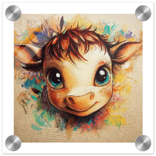 I Love Cows!!! Acrylic Print 20x20cm/8x8in - Wall Art | Unique Everyday Designz Home, Gifts & Apparel A Lid for Every Pot ~Everyday Designz~