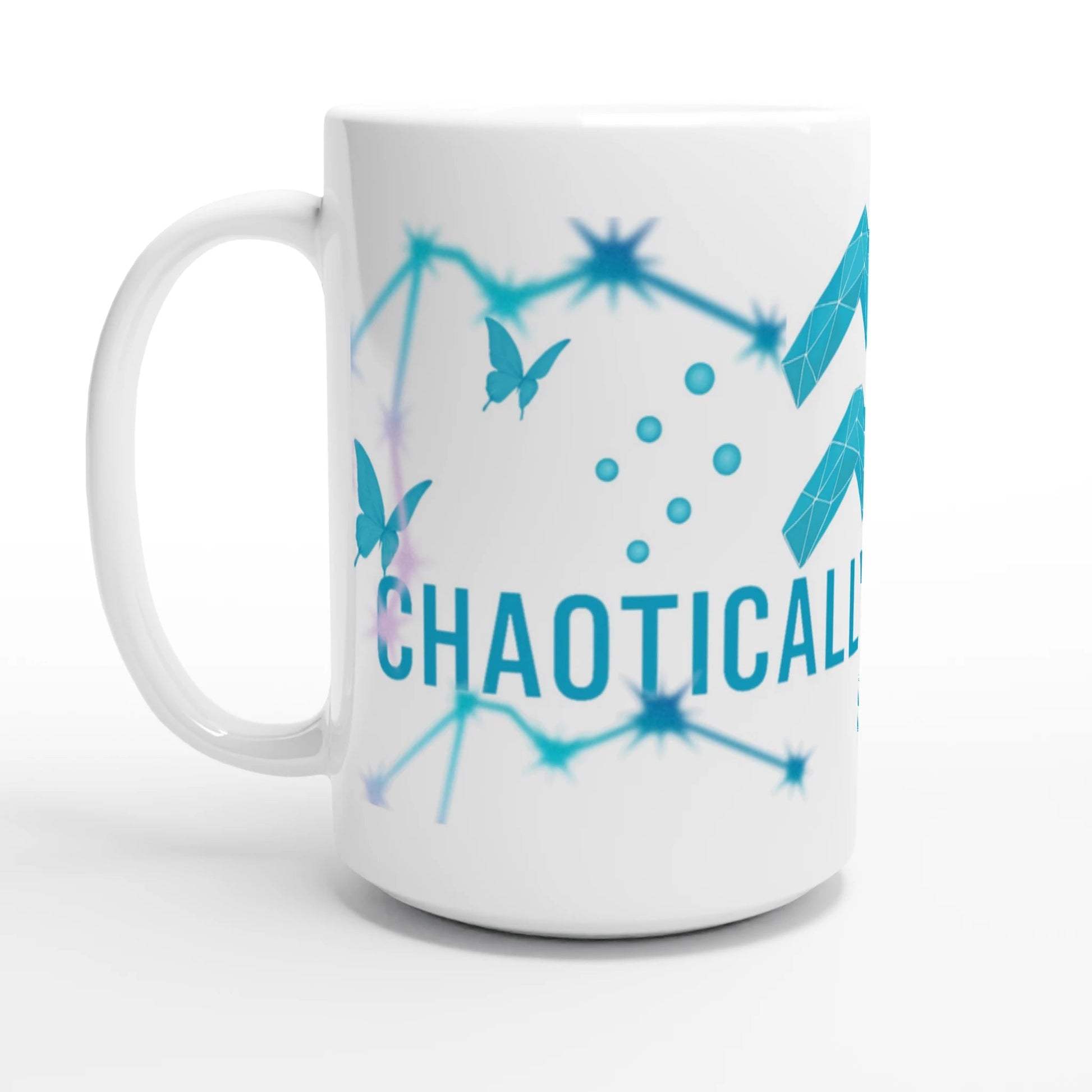 Zodiac Aquarius - Chaotically Composed - White 15oz Ceramic Mug | Unique Everyday Designz Home, Gifts & Apparel A Lid for Every Pot ~Everyday Designz~